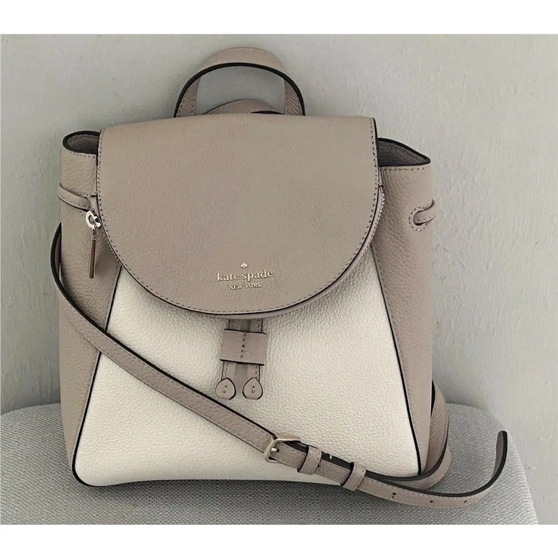 Kate Spade New York Medium Leila Backpack Drawstring Flap Top Handle New