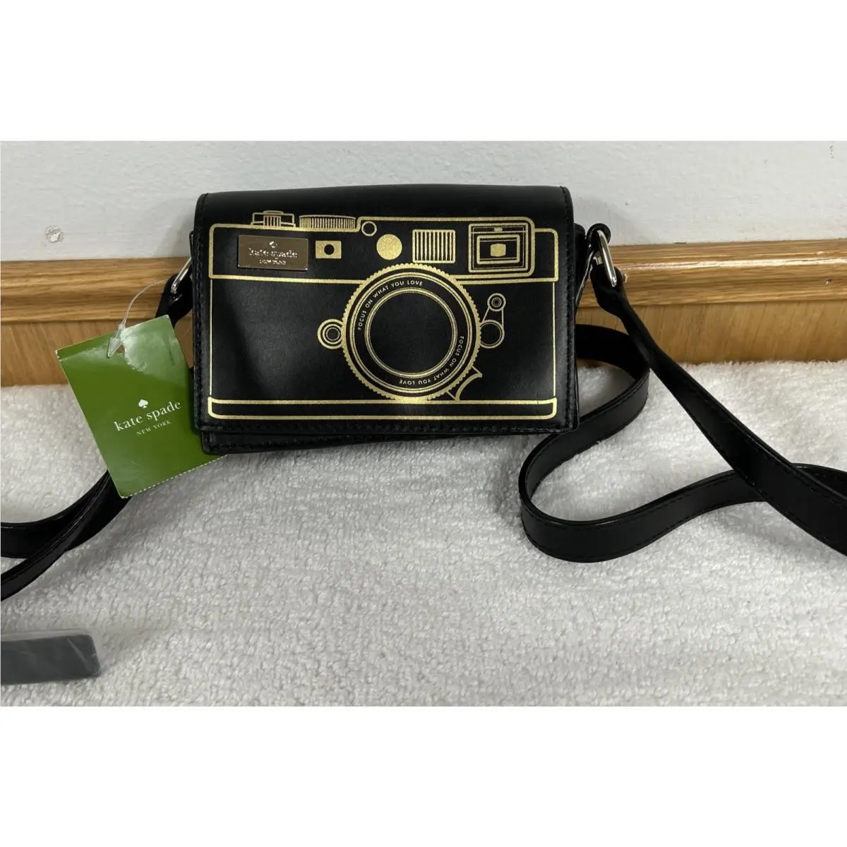 NY New York Black Crossbody Gwen Camera Bag Lemon Street by Kate Spade