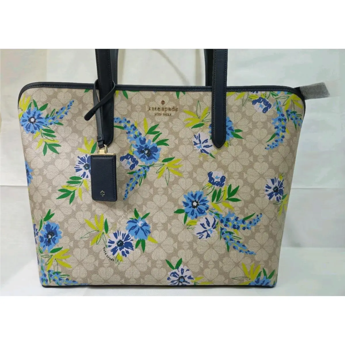 Large Tote Bag Spade Flower Floral Blue by Kate Spade