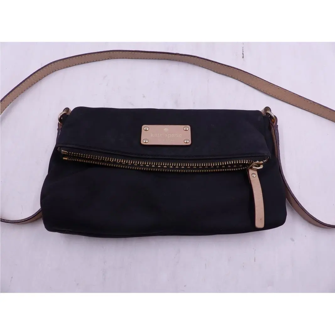New York Black Synthetic Handbag by Kate Spade