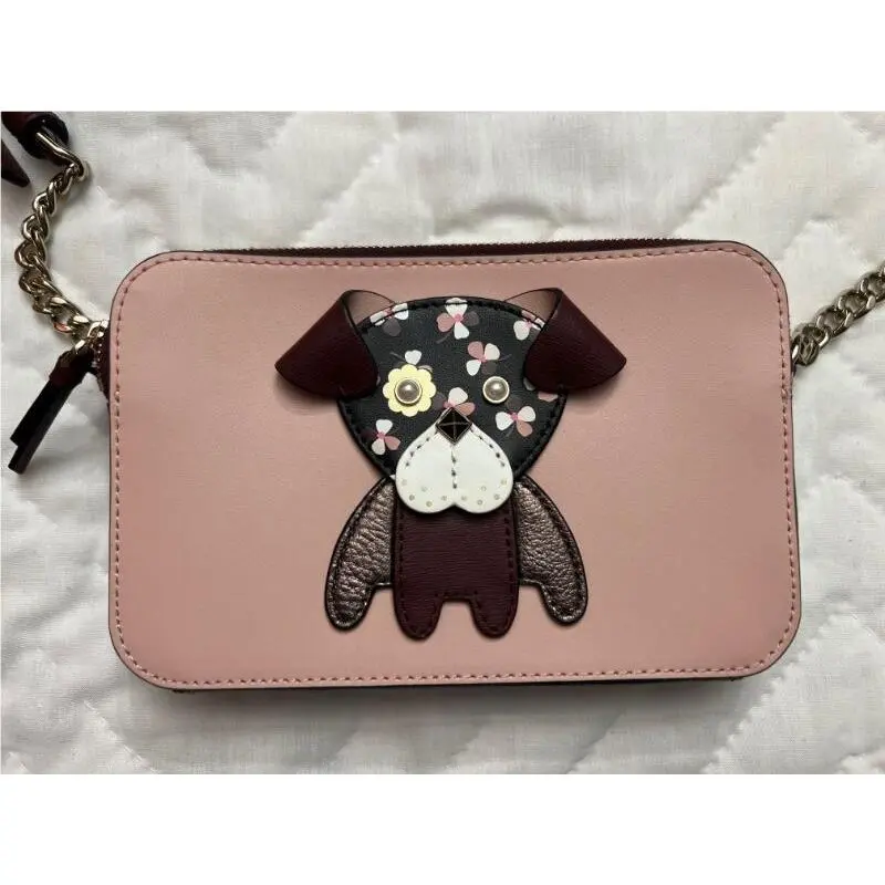 446 New  Cherrywood Floral Pup Dog Crossbody Bag Purse by Kate Spade