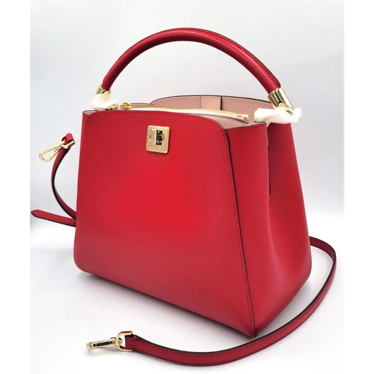 Phoebe Medium Top Handle Satchel Crossbody Cherry Red by Kate Spade