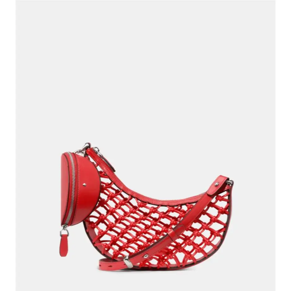 New York Duo Woven Crossbody Bag in Heirloom Tomato by Kate Spade