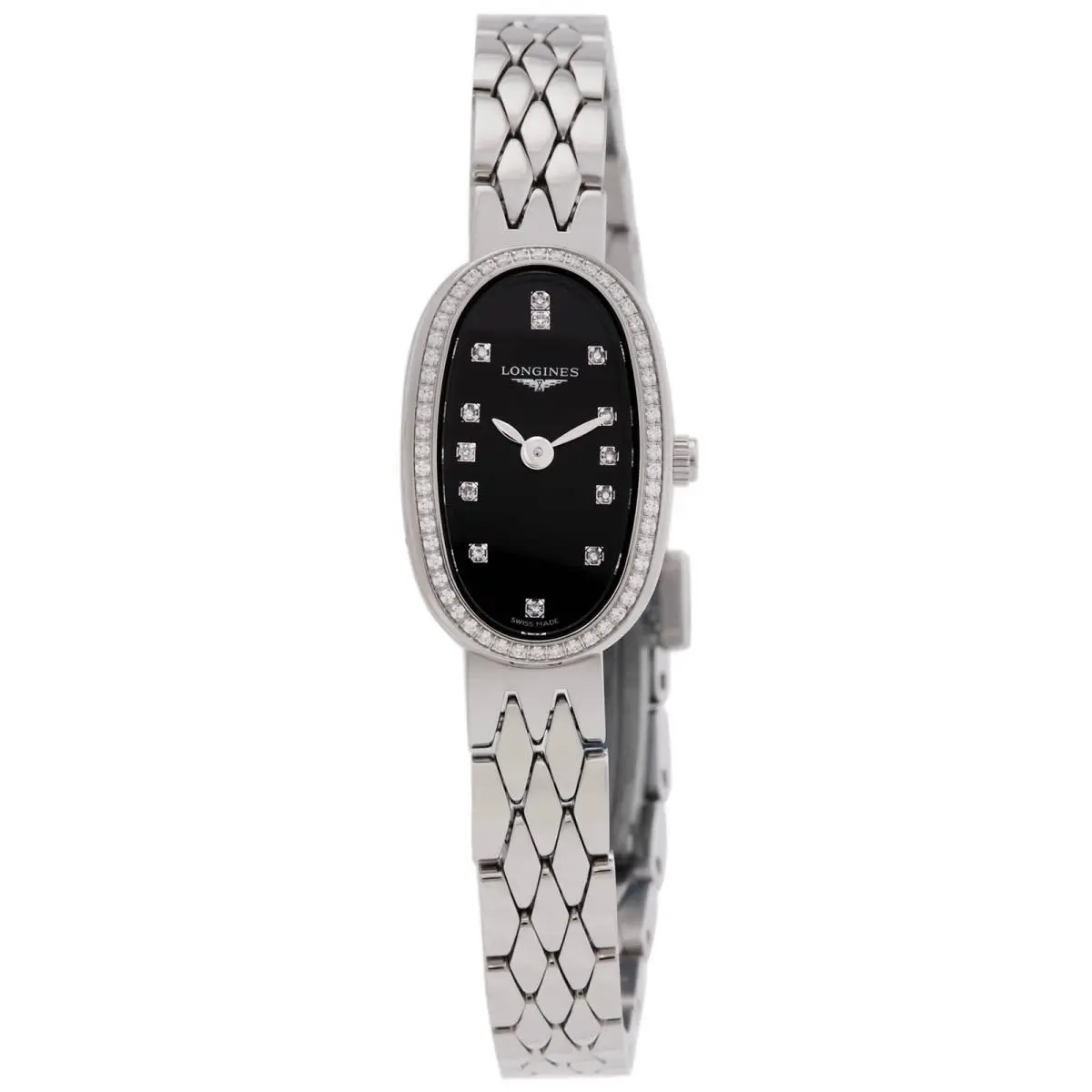 Longines Symphonette Quartz Diamond Black Dial Ladies Watch L2.304.0.57.6