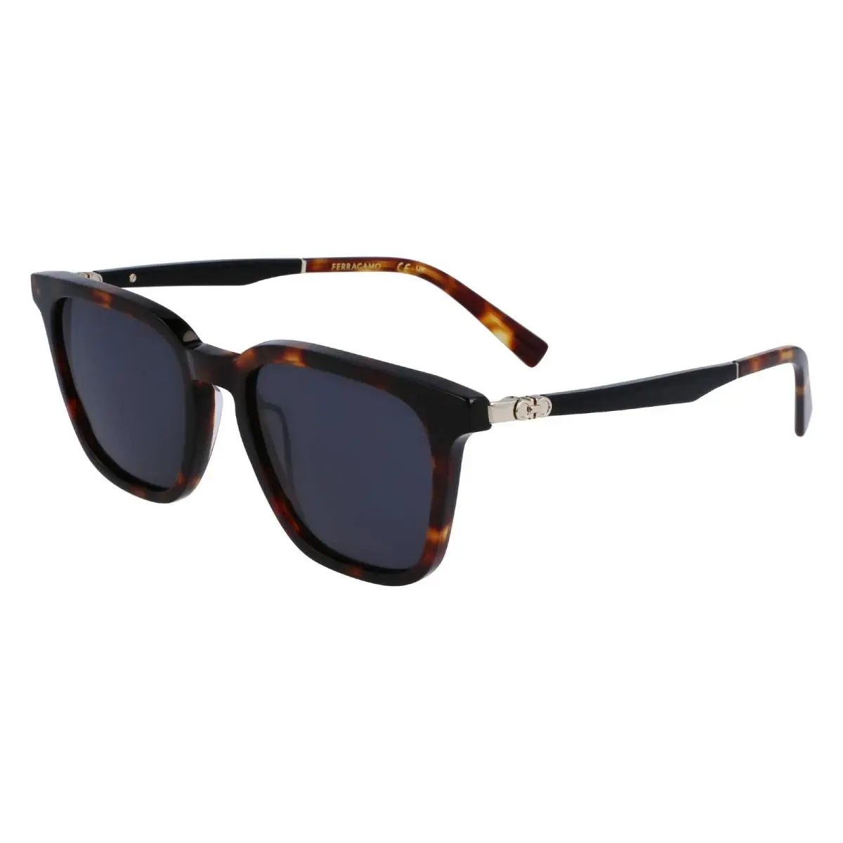 Ferragamo SF1100S 242 Tortoise Grey Square Sunglasses 52mm Men`s by Salvatore Ferragamo