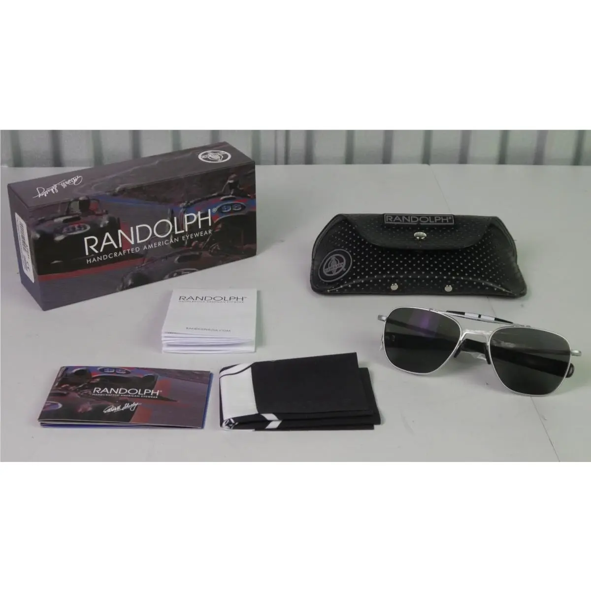 Engineering x Shelby Driveworks Aviator II Apex Gray Sunglasses by Randolph