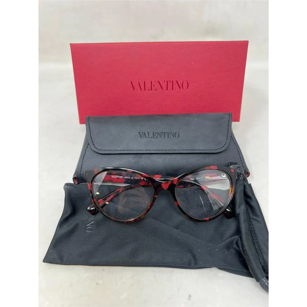Women`s VA3013 5194 Eyewear Frames - Red Havana 53/17/140 by Valentino