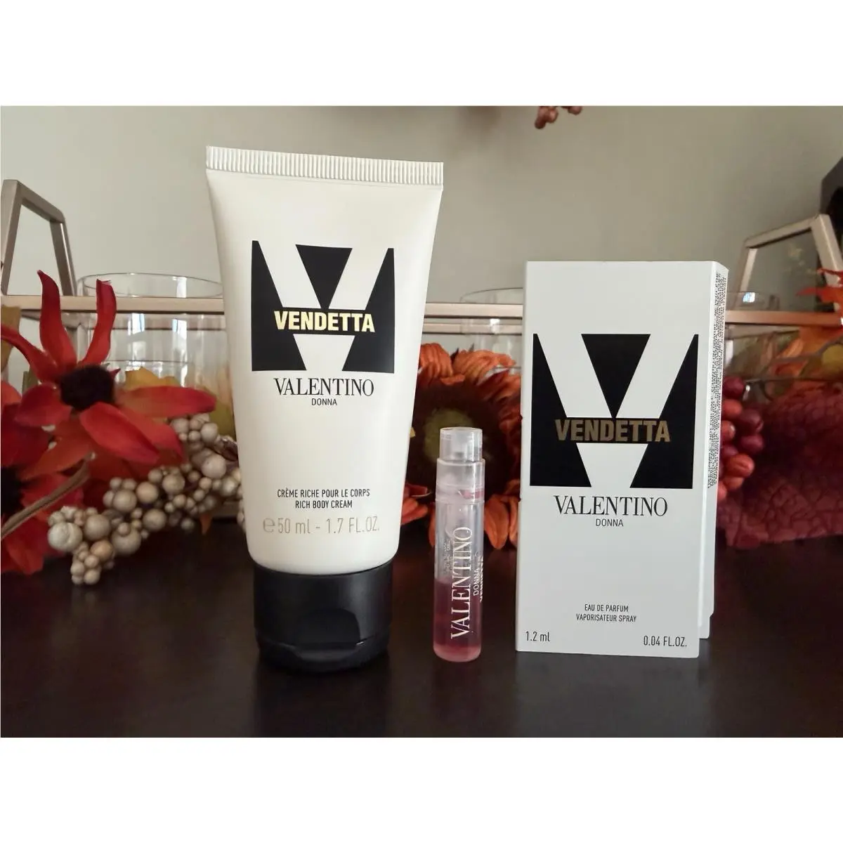 Valentino Donna Vendetta Rich Body Cream 1.7 oz Fragrance Perfume Sample Spray