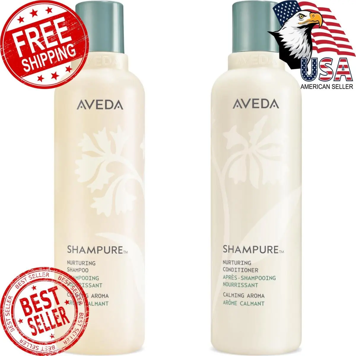Shampure Nurturing Shampoo For Fine to Medium Hair Gently Cleanses by Aveda
