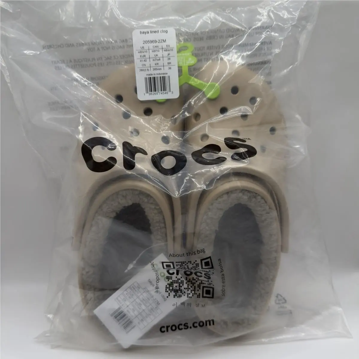 Crocs shoes - Crocs Baya Lined Clog - Baya Lined Clog - Beige (UPC: 0196265745463) 0