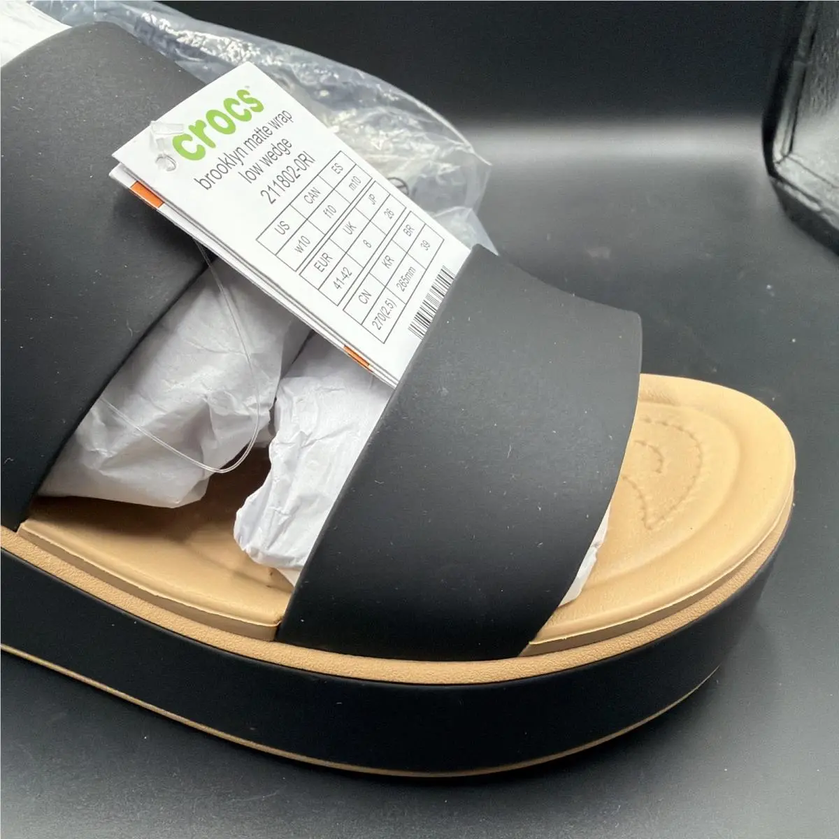 Crocs shoes - Crocs Brooklyn Low Wedge - Brooklyn Low Wedge - Black / Mushroom 4