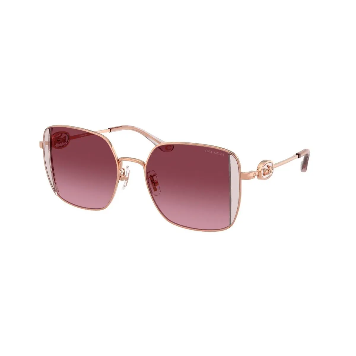 HC 7177 B Shiny Rose Gold / Berry Gradient 93318H Size 51 Sunglasses by Coach