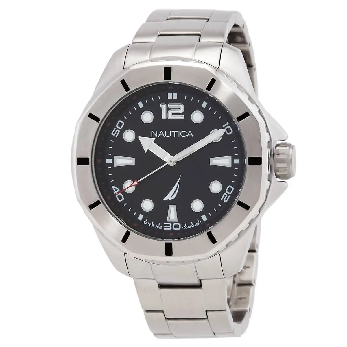 Koh May Bay Quartz Black Dial Men`s Watch NAPKMF205 by Nautica