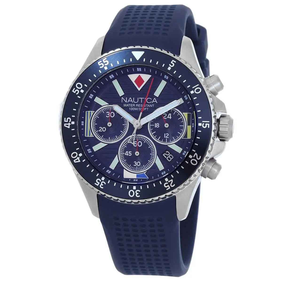 Nautica Westport Chronograph Quartz Blue Dial Men`s Watch NAPWPS302