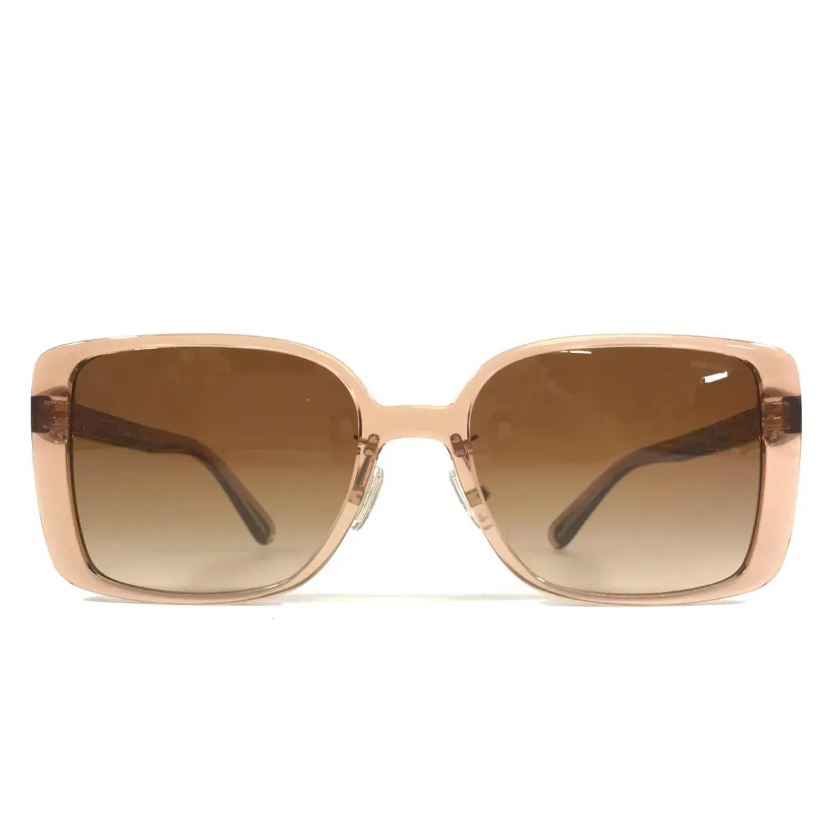 Sunglasses HC8375 5749/74 Transparent Saddle Frames Brown Gradient Lenses by Coach