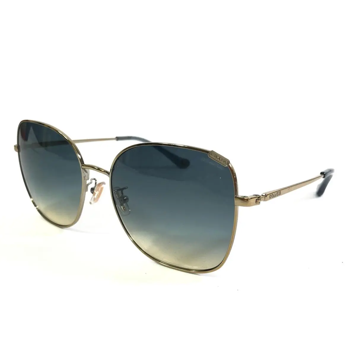 Sunglasses HC7133 C7997 900579 Shiny Light Gold with Blue Yellow Gradient by Coach