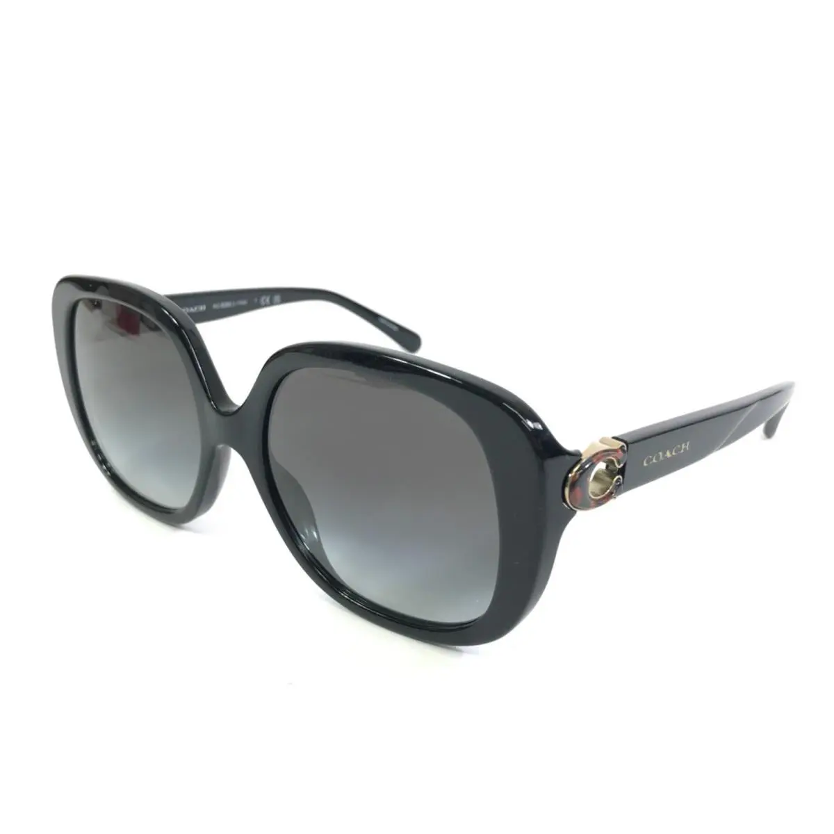 Sunglasses HC8292 L1144 50028G Shiny Black Frames w/ Gradient Gray Lenses by Coach