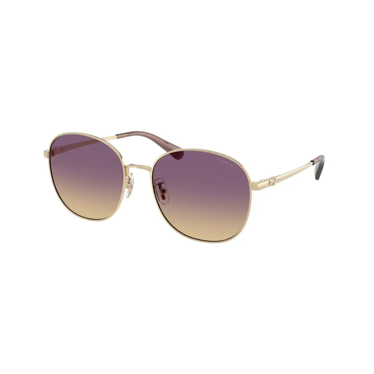 HC 7189 Shiny Light Gold / Iris Yellow Gradient 900570 Size 55 Sunglasses by Coach