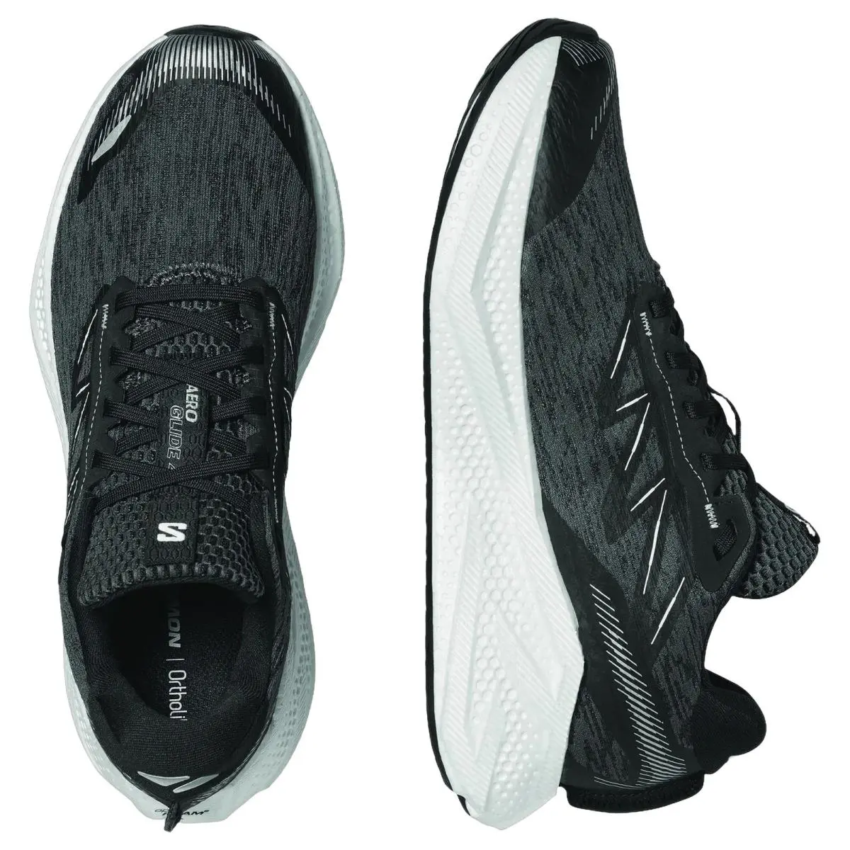 Salomon shoes - Aero Glide 4 - Aero Glide - L49147000 - Black/White/Ftw Silver 2