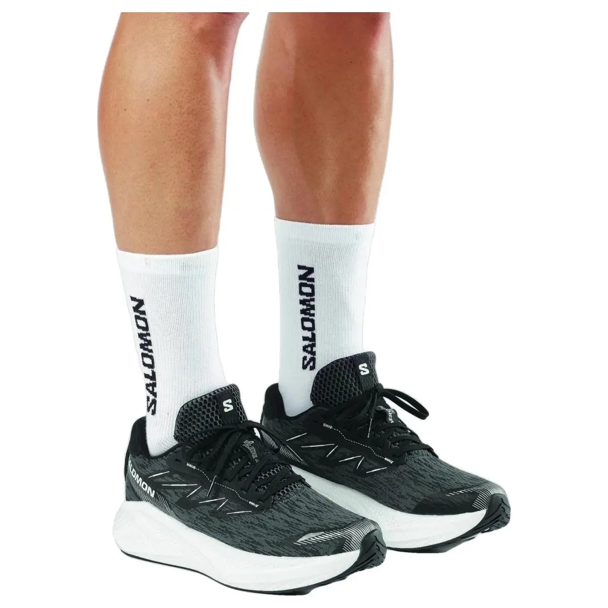 Salomon shoes - Aero Glide 4 - Aero Glide - L49147000 - Black/White/Ftw Silver 13