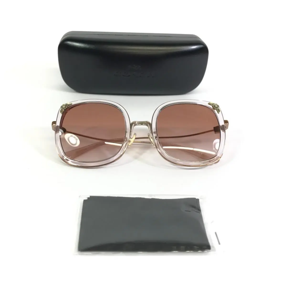 Sunglasses HC7101B L1081 933113 Rose Gold Frames with Pink Gradient Lenses by Coach