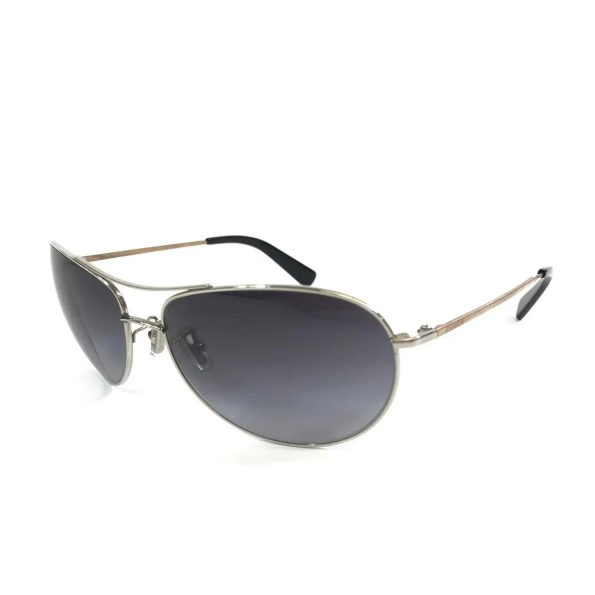 Sunglasses HC7079 L1013 90014Q Shiny Silver Frames w/ Gray Purple Gradient by Coach