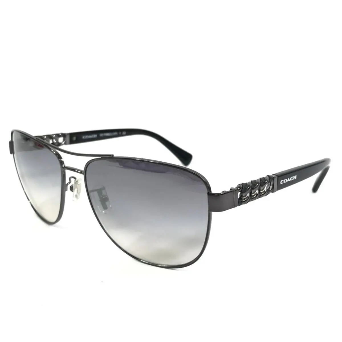 Sunglasses HC7056Q 92257B Gunmetal/black Frames with Gradient Gray Lenses by Coach