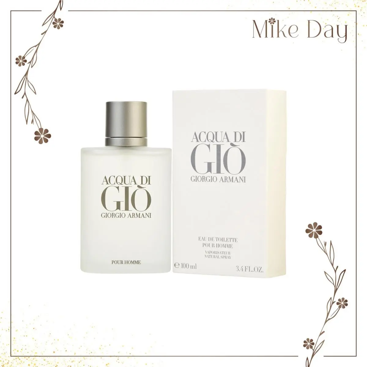Acqua Di Gio Men Edt Cologne 3.3 oz Refillable by Giorgio Armani