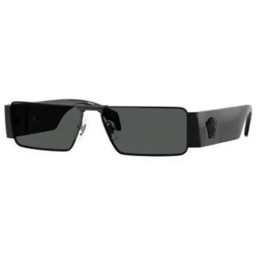 VE 2286 Black / Dark Grey 100987 Size 57 Sunglasses by Versace