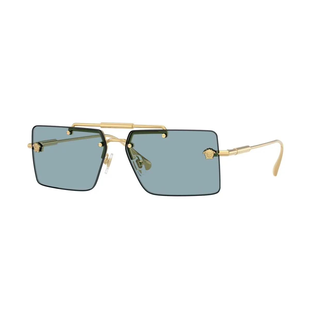 VE 2245 Gold / Blue Polyamide Standard 100280 Size 60 Sunglasses by Versace