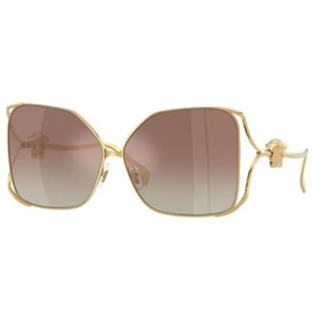 VE 2288 Gold / Gradient Brown Mirror Silver 1002B8 Size 62 Sunglasses by Versace