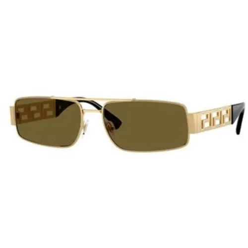 VE 2257 Gold / Dark Brown 100273 Size 60 Sunglasses by Versace