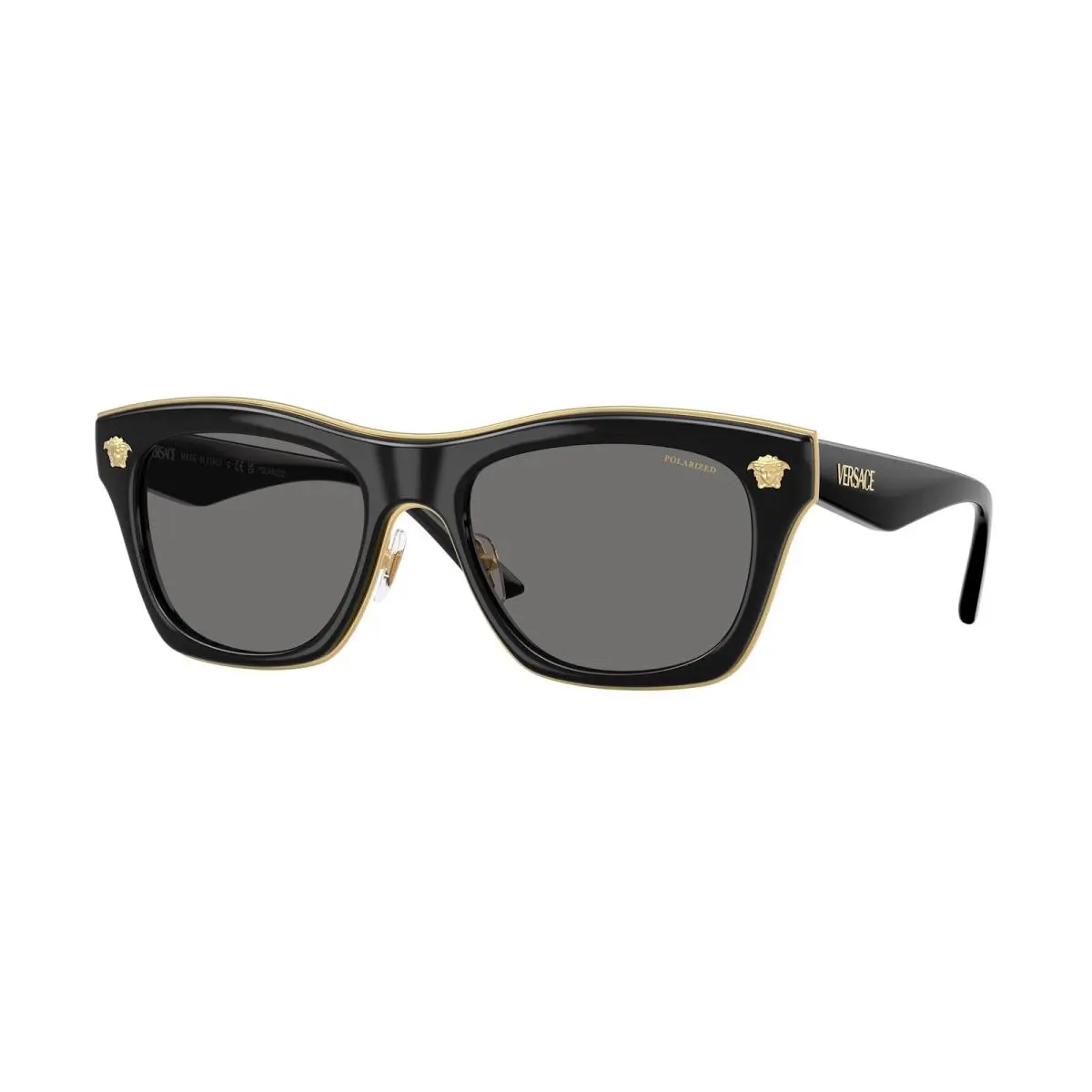 VE 2272 Black / Dark Grey Polar Cr39 Polarized GB1/81 Size 53 Sunglasses by Versace