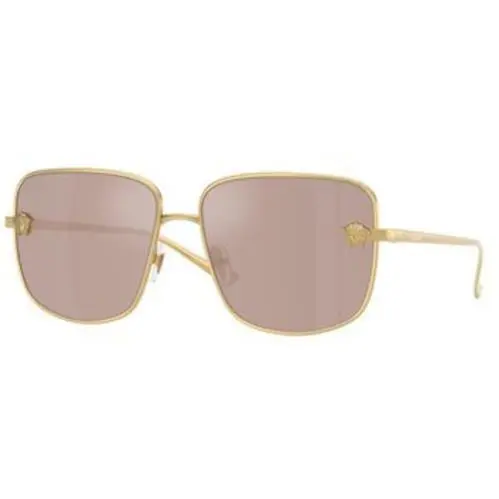 VE 2282 Gold / Light Pink Mirror Silver 1002/5 Size 59 Sunglasses by Versace