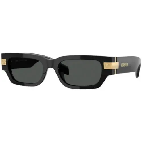 VE 4465 Black / Dark Grey Polyamide Standard GB1/87 Size 53 Sunglasses by Versace