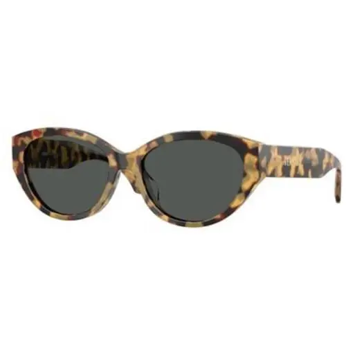 VE 4495 D Brown Yellow Havana / Dark Grey 777/87 Size 56 Sunglasses by Versace