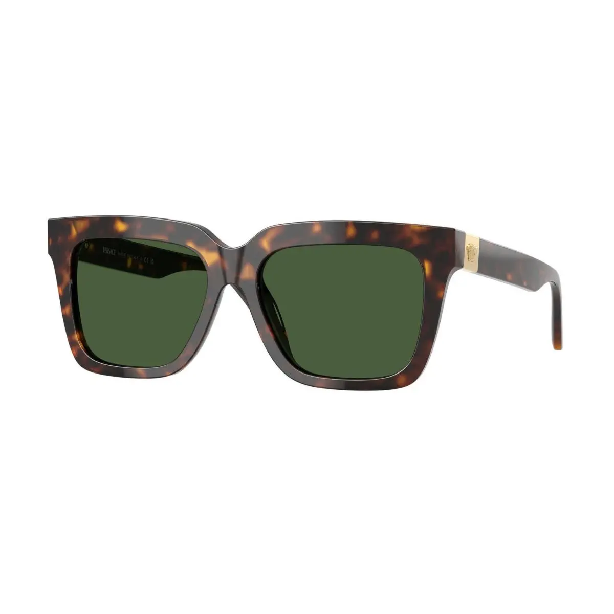VE 4498 Havana / Dark Green Polyamide Standard 108/71 Size 55 Sunglasses by Versace