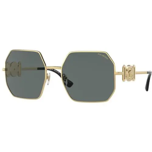 VE 2248 Gold Polar Dark Grey 100281 Size 58 Sunglasses by Versace