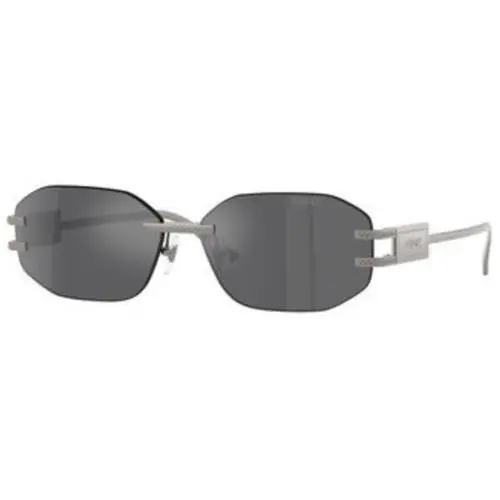 VE 2274 Gunmetal / Grey Mirror Silver 10016G Size 58 Sunglasses by Versace