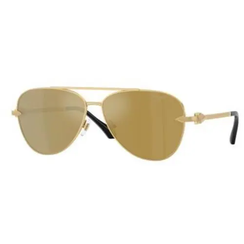 VE 2283 Gold / Brown Mirror 10027I Size 61 Sunglasses by Versace