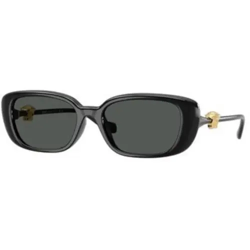 VE 4504 D Black / Dark Grey GB1/87 Size 56 Sunglasses by Versace