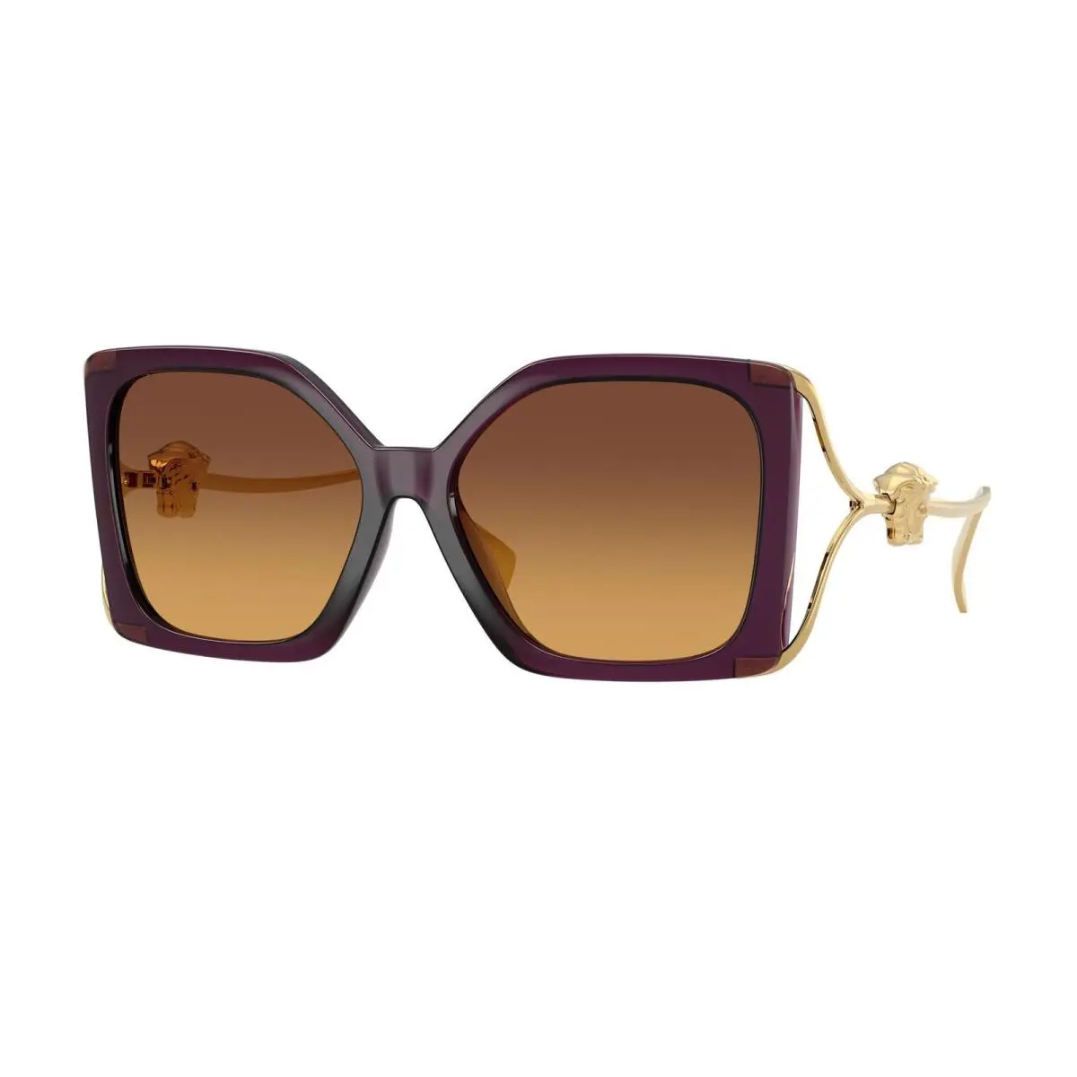 VE 4502 U Opal Purple / Yellow Gradient Brown 5536T5 Size 58 Sunglasses by Versace