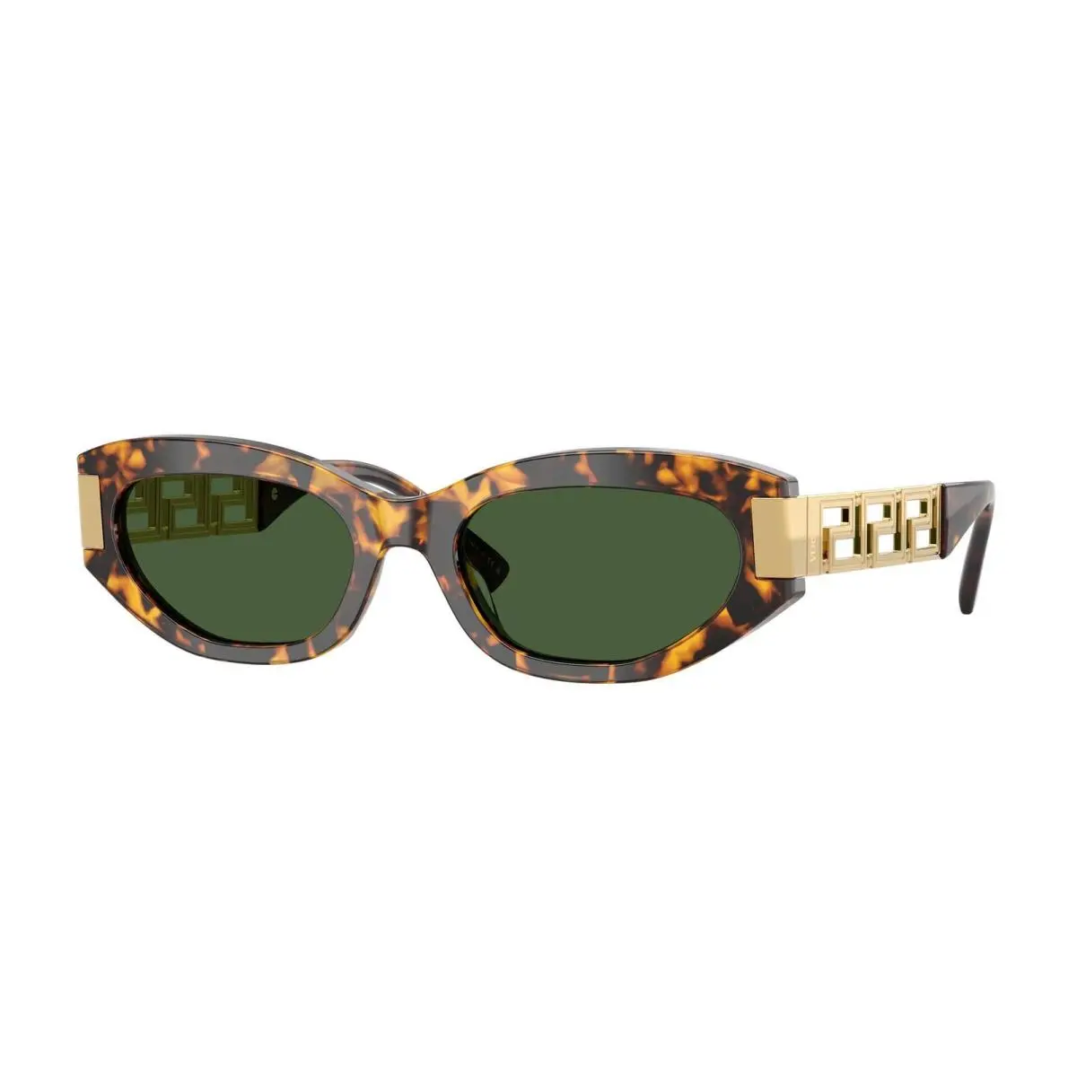 VE 4501 Brown Tortoise / Dark Green 551471 Size 54 Sunglasses by Versace