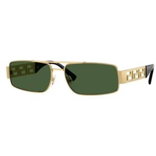 VE 2257 Gold / Dark Green 100271 Size 60 Sunglasses by Versace