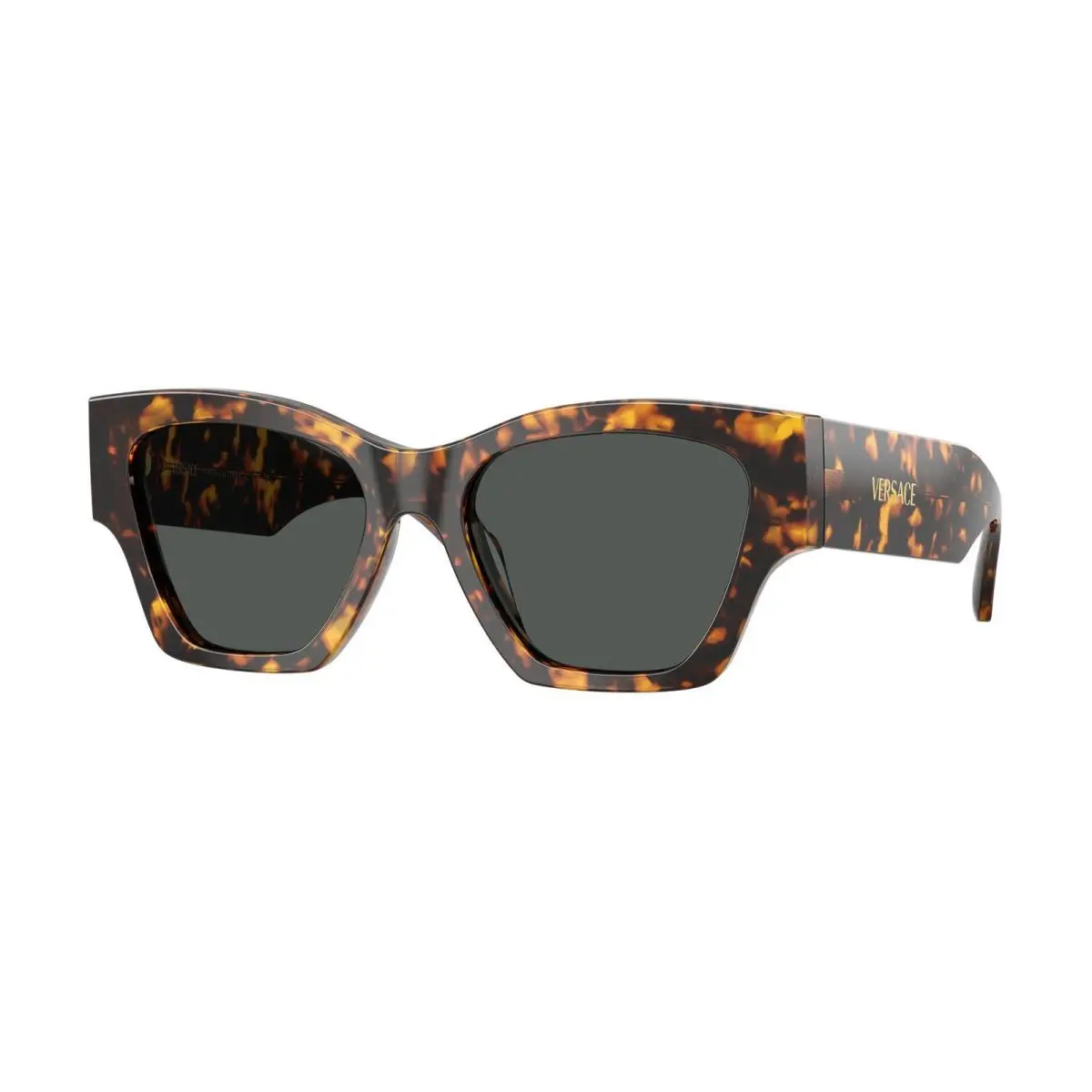 VE 4492 U Havana Tortoise / Dark Grey 551487 Size 53 Sunglasses by Versace