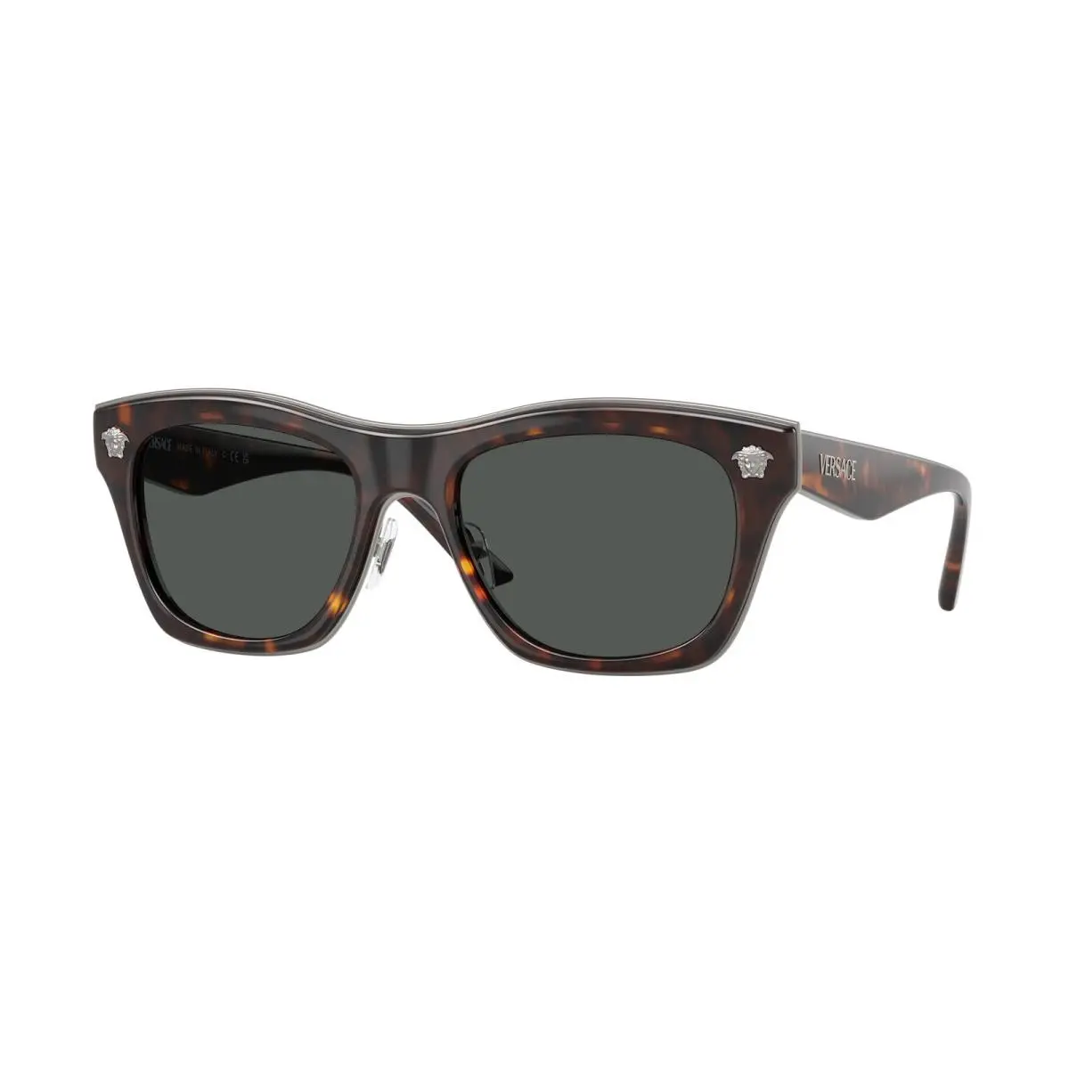 VE 2272 Havana / Dark Grey Polyamide Standard 108/87 Size 53 Sunglasses by Versace