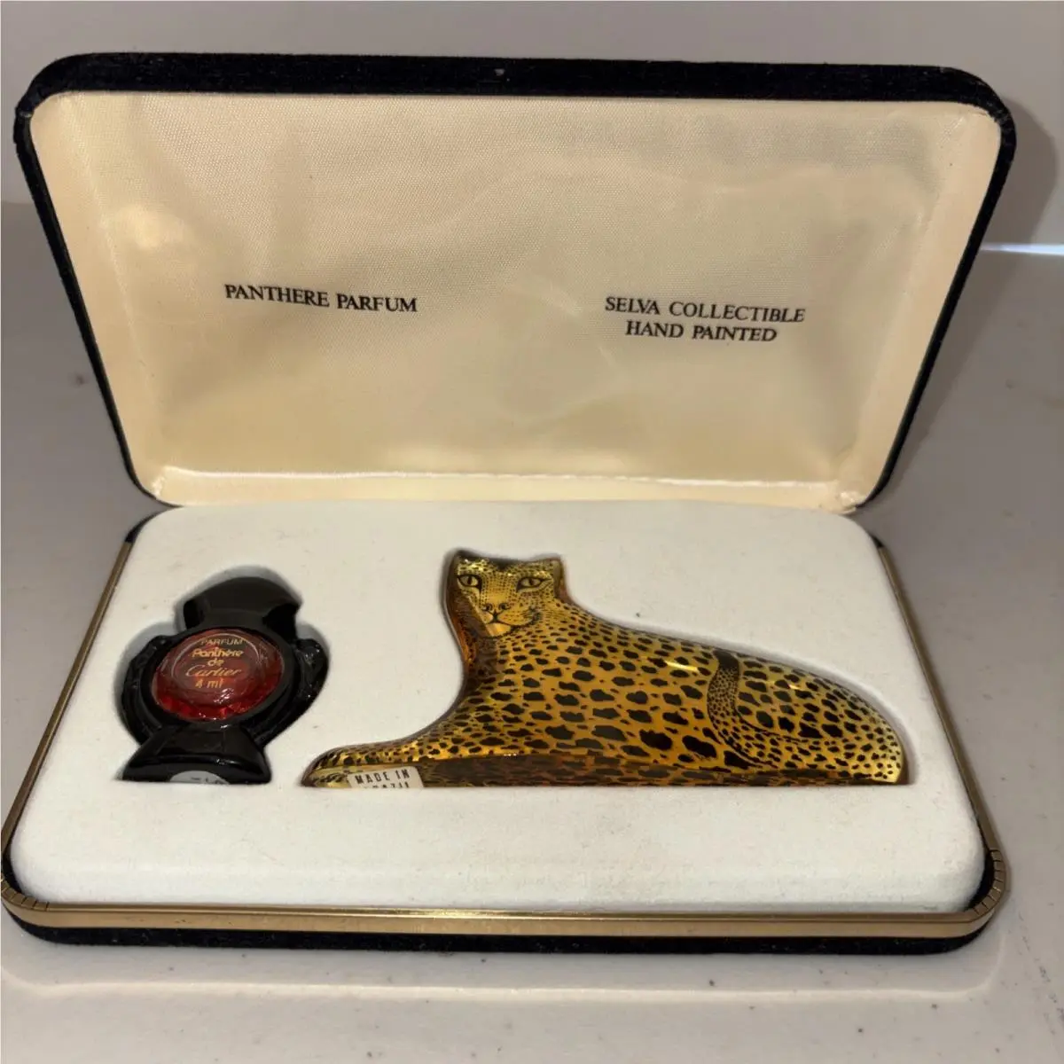 Panthere De  Women Set 4 Ml Parfum + Selva Collectible Hand Painted by Cartier