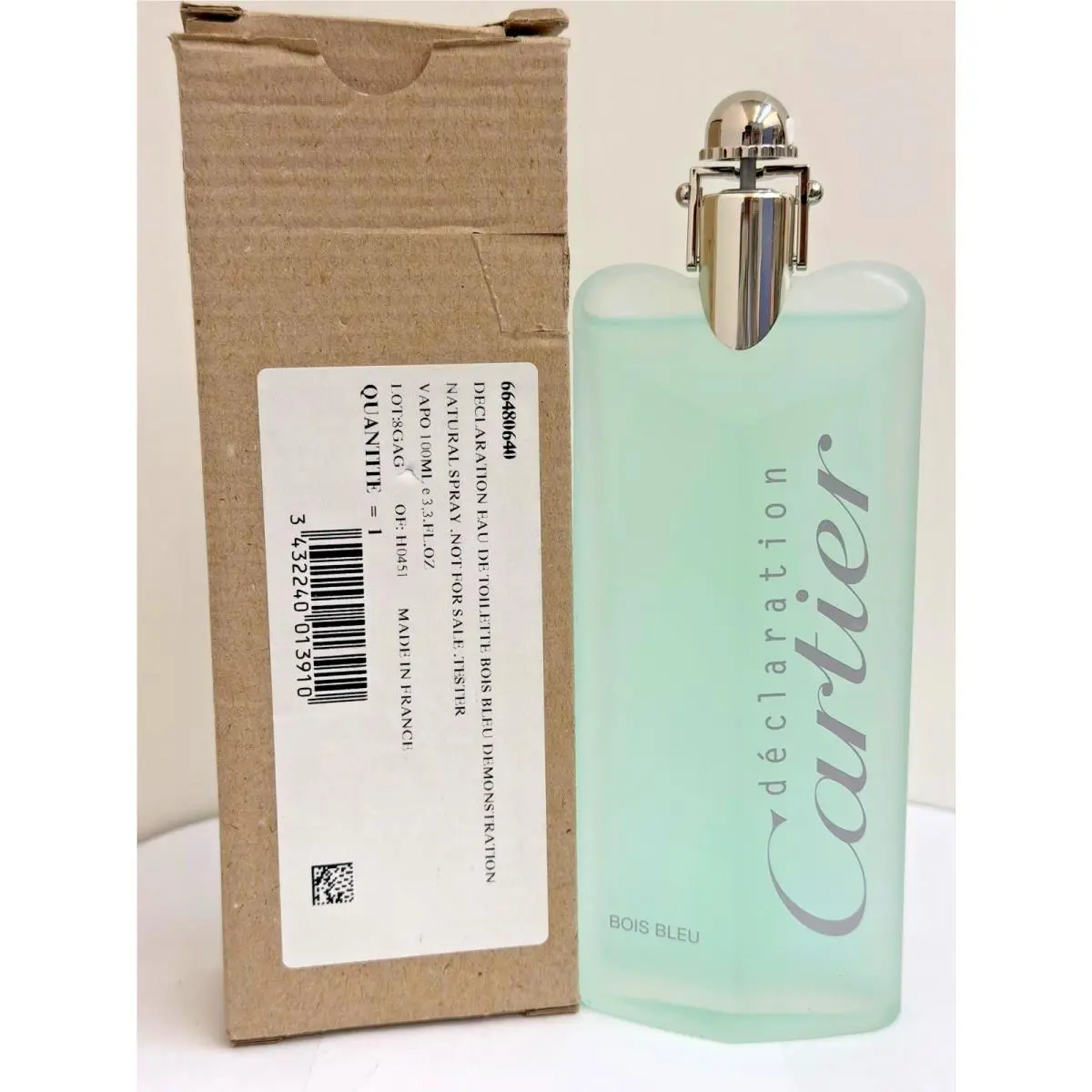 Cartier Declaration Bois Bleu Edt 3.3oz 100ml Tester