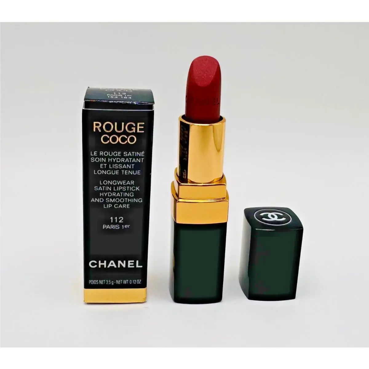 Rouge Coco Longwear Satin Lipstick Hydrating Smoothing Pick A Color 112 - PARIS 1 er by Chanel