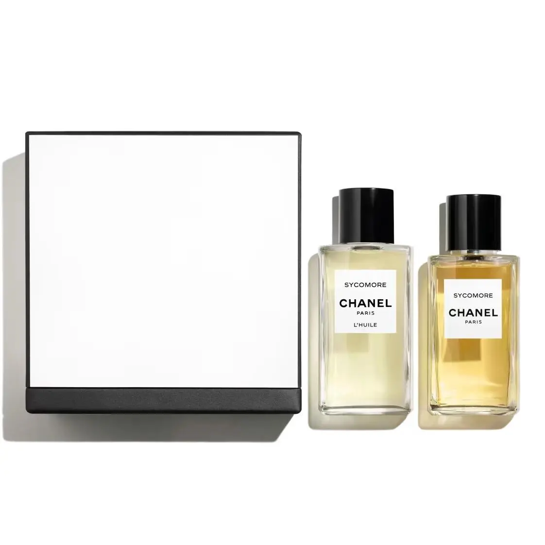 Les Exclusifs De Chanel Sycomore Eau De Parfum 6.8 oz Huile Corps Body Oil Set